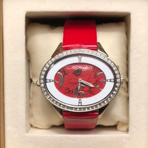Ed Hardy Genuine Red Flower watch
